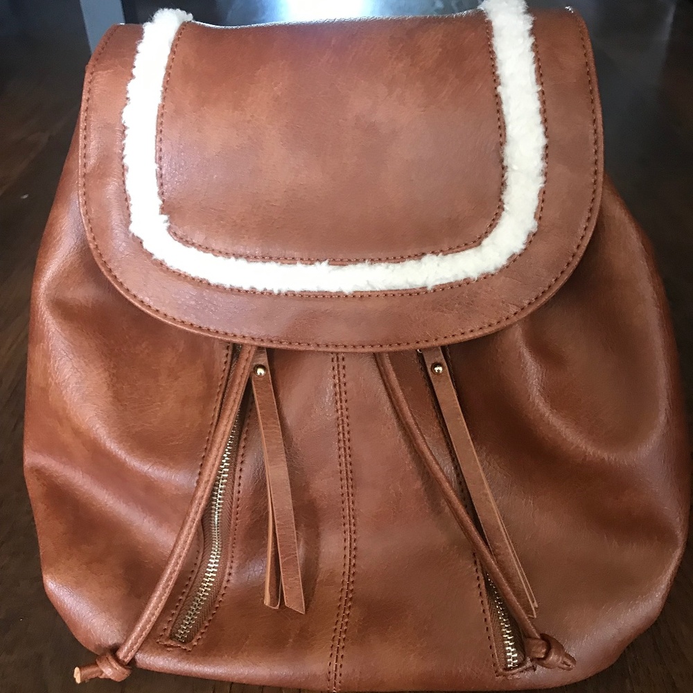 Underonesky Brown Leather Backpack